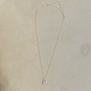 Dainty Silver Necklace with Angel Wings Pendant